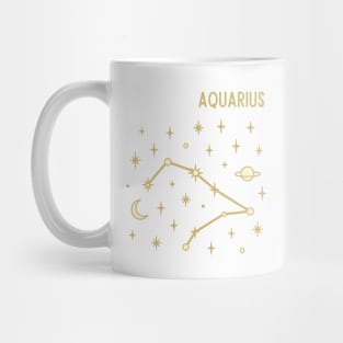 Aquarius Constellation Star Sign Mug